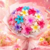 Colorful glass bouquet handicrafts, creative decorative art ornaments, home living room table decorations Specification image